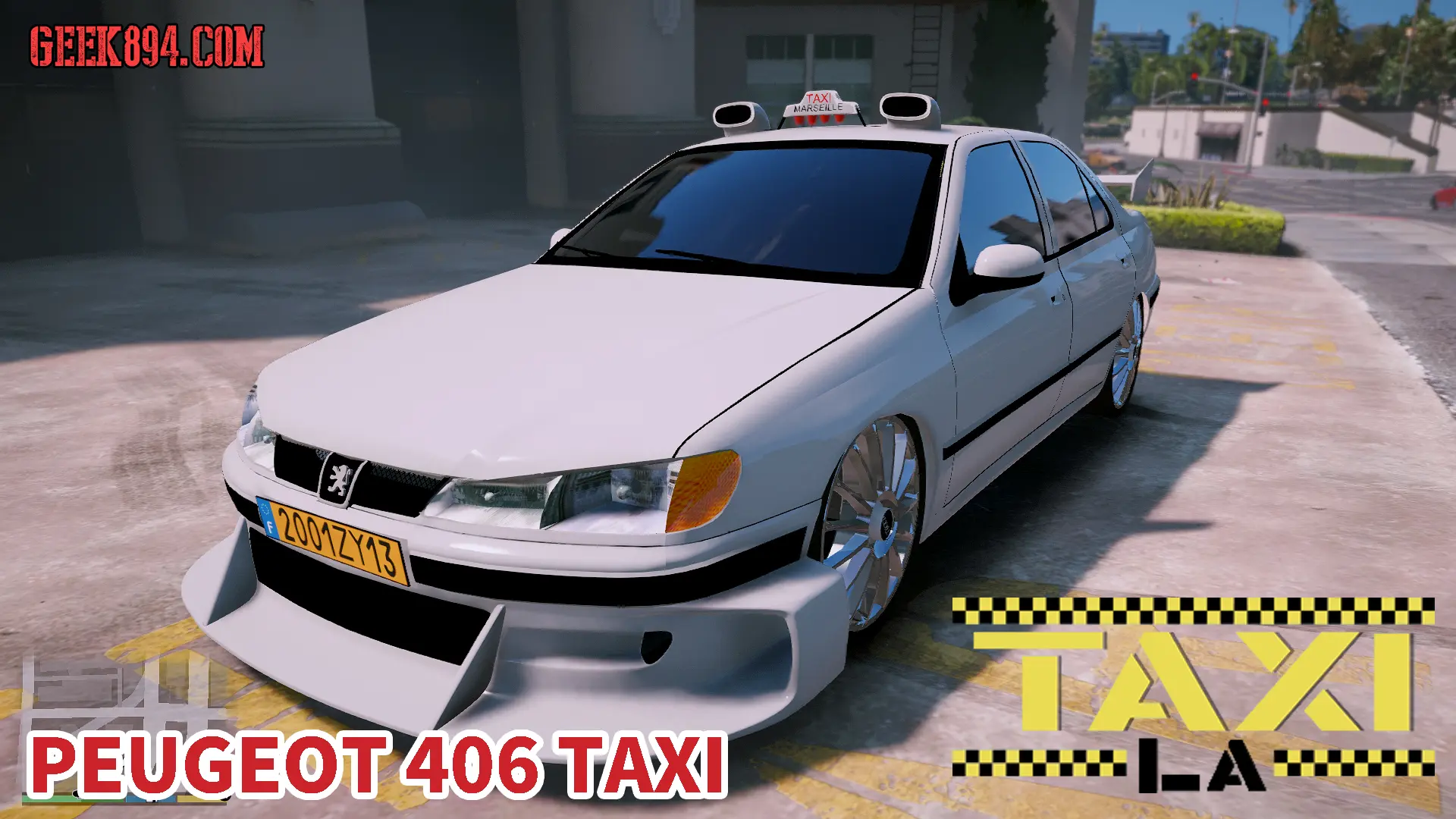 GTA5のタクシーを映画TAXIのプジョー406にしちゃう車両MOD発見！【動画有り】