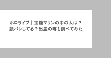 ホロライブ｜宝鐘マリンの中の人は？顔バレしてる？出産の噂も調べてみた
